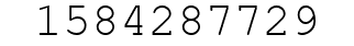 Number 1584287729.
