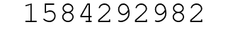 Number 1584292982.