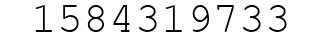 Number 1584319733.