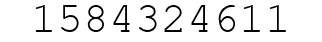 Number 1584324611.
