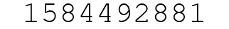 Number 1584492881.