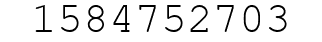 Number 1584752703.
