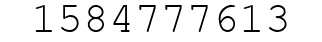 Number 1584777613.