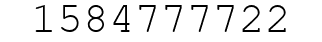 Number 1584777722.