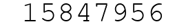 Number 15847956.