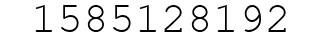 Number 1585128192.