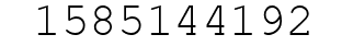 Number 1585144192.