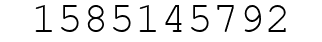 Number 1585145792.