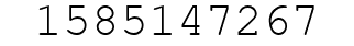 Number 1585147267.