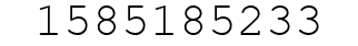 Number 1585185233.