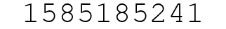 Number 1585185241.