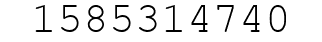 Number 1585314740.