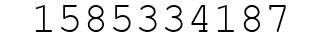 Number 1585334187.