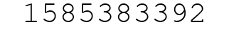 Number 1585383392.