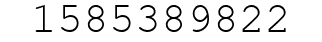Number 1585389822.