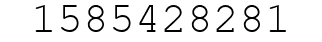 Number 1585428281.