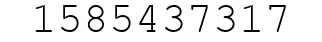 Number 1585437317.