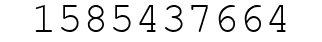Number 1585437664.