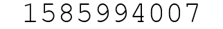 Number 1585994007.