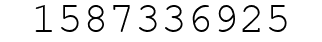 Number 1587336925.