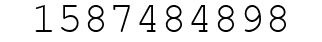 Number 1587484898.