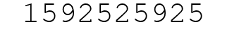 Number 1592525925.