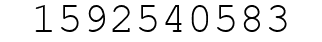Number 1592540583.