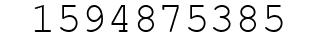Number 1594875385.