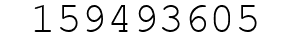 Number 159493605.