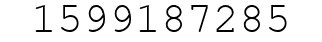 Number 1599187285.