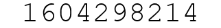Number 1604298214.