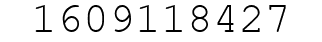 Number 1609118427.