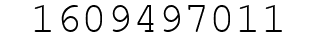 Number 1609497011.