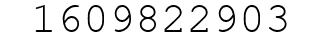 Number 1609822903.