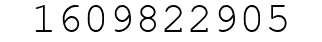 Number 1609822905.