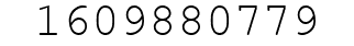 Number 1609880779.