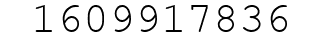 Number 1609917836.