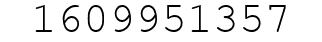 Number 1609951357.