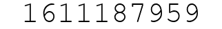 Number 1611187959.