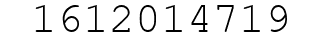 Number 1612014719.