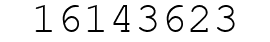 Number 16143623.