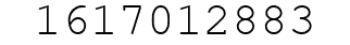 Number 1617012883.