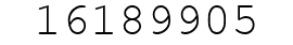 Number 16189905.