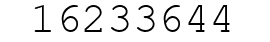 Number 16233644.
