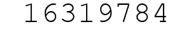 Number 16319784.