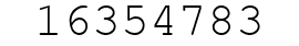 Number 16354783.