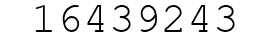 Number 16439243.