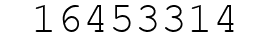 Number 16453314.
