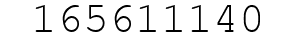 Number 165611140.