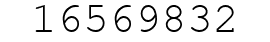 Number 16569832.